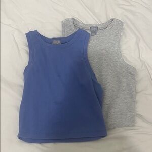 Tilly's Blue and Gray Kids Tank Tops